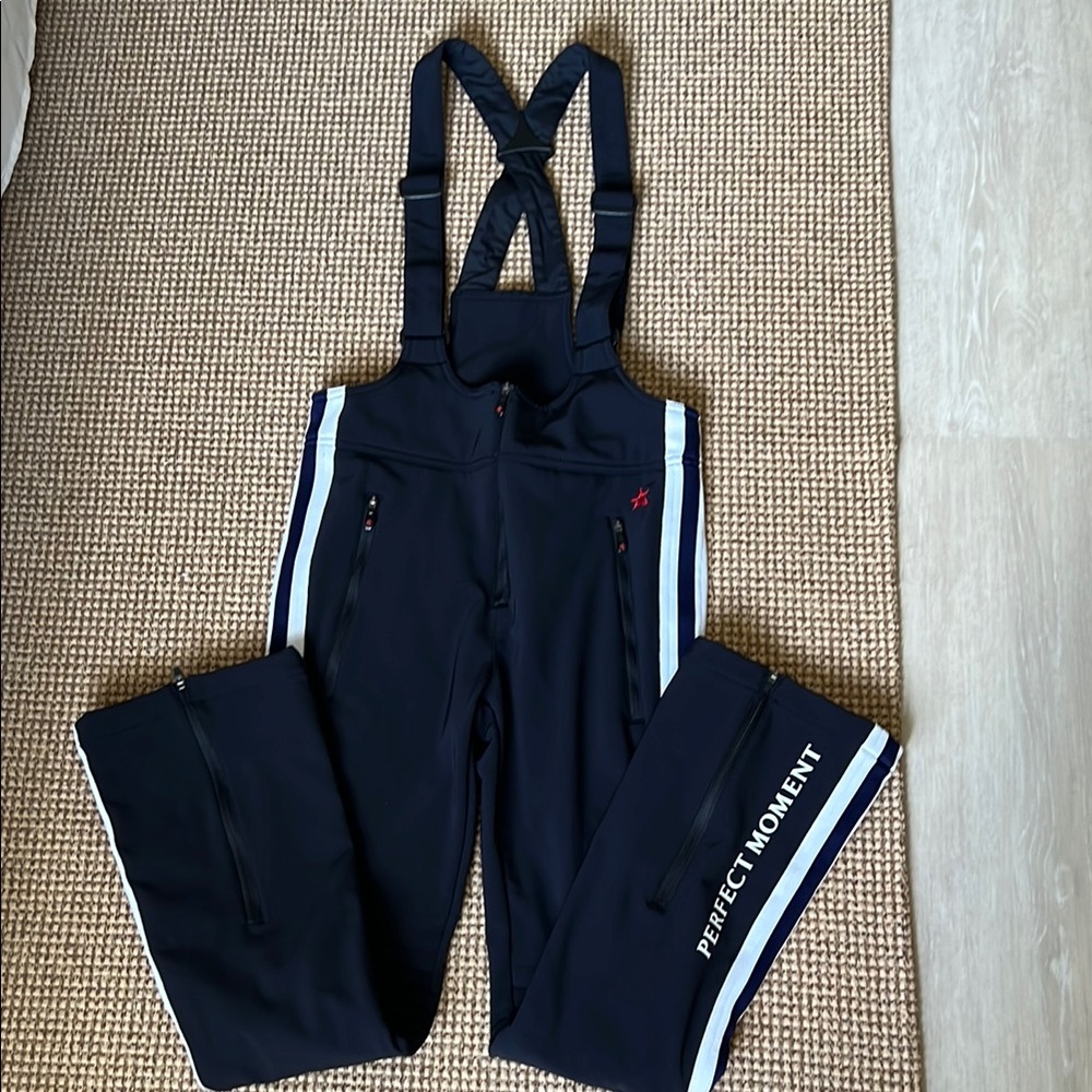 Perfect Moment Black Ski Pants with White Stripes